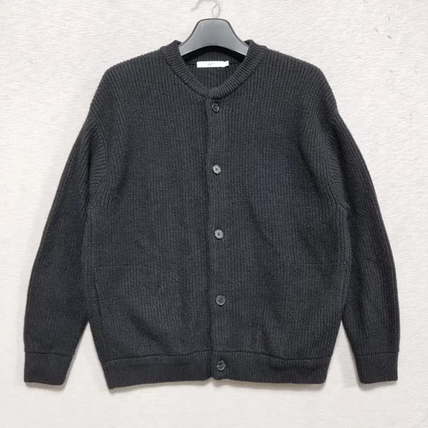 [BUNJANG] 247 Ribbed Knit Cardigan Men's Size 100 (Charcoal) / ㅡ247 니트 골지가디건 남100 ㅡ0408