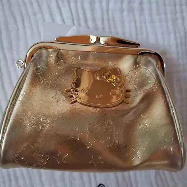 [BUNJANG] Hello Kitty Gold Gamaguchi Coin Purse / 헬로키티 골드 가마구치 동전지갑