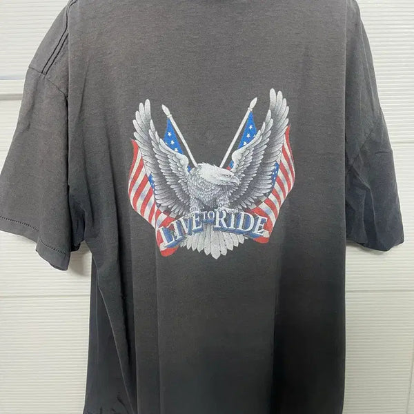 [BUNJANG] Harley Davidson 3D Emblem Faded Tee / 90년대 HARLEY 3D EMBLEM FADED 빈티지티셔츠