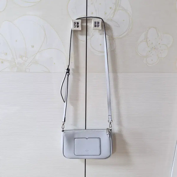 [BUNJANG] Elegant Paris Gray Leather Crossbody Bag / 엘레강스 소가죽 크로스백