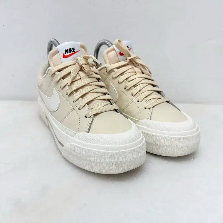 [BUNJANG] Nike Court Legacy Lift Beige Sneakers / (235)나이키 운동화 코트레거시 리프트 베이지