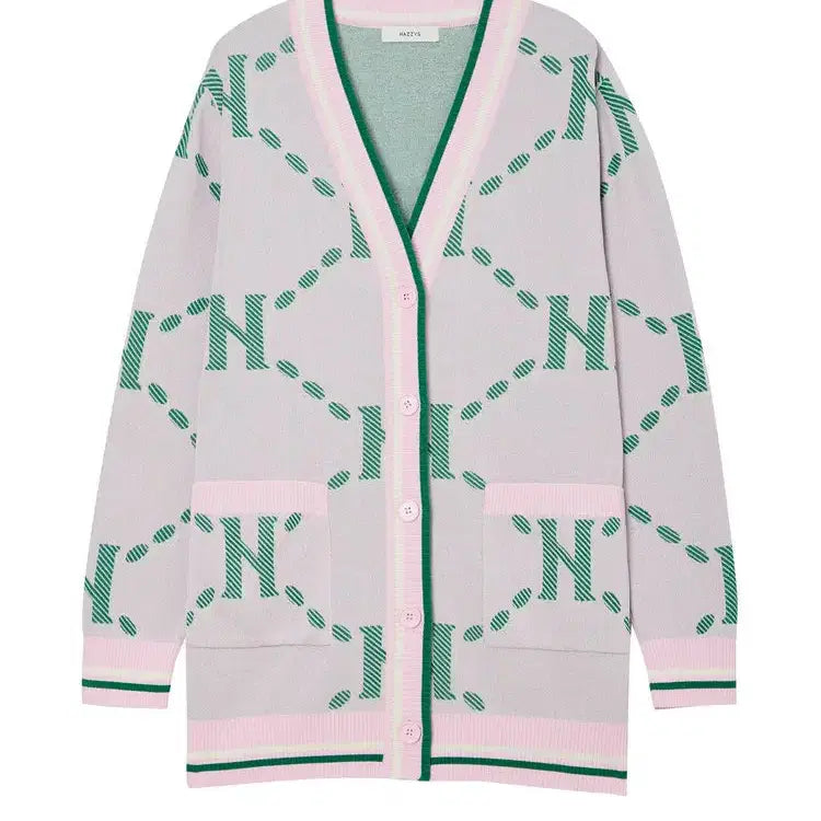 [BUNJANG] Hazzys Women's Pattern Cardigan / 헤지스 여성 패턴 가디건 85 90 95 새제품