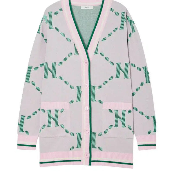 [BUNJANG] Hazzys Women's Pattern Cardigan / 헤지스 여성 패턴 가디건 85 90 95 새제품