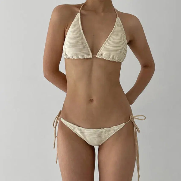 [BUNJANG] Beige Bikini Swimsuit / 베이지 비키니(새상품)