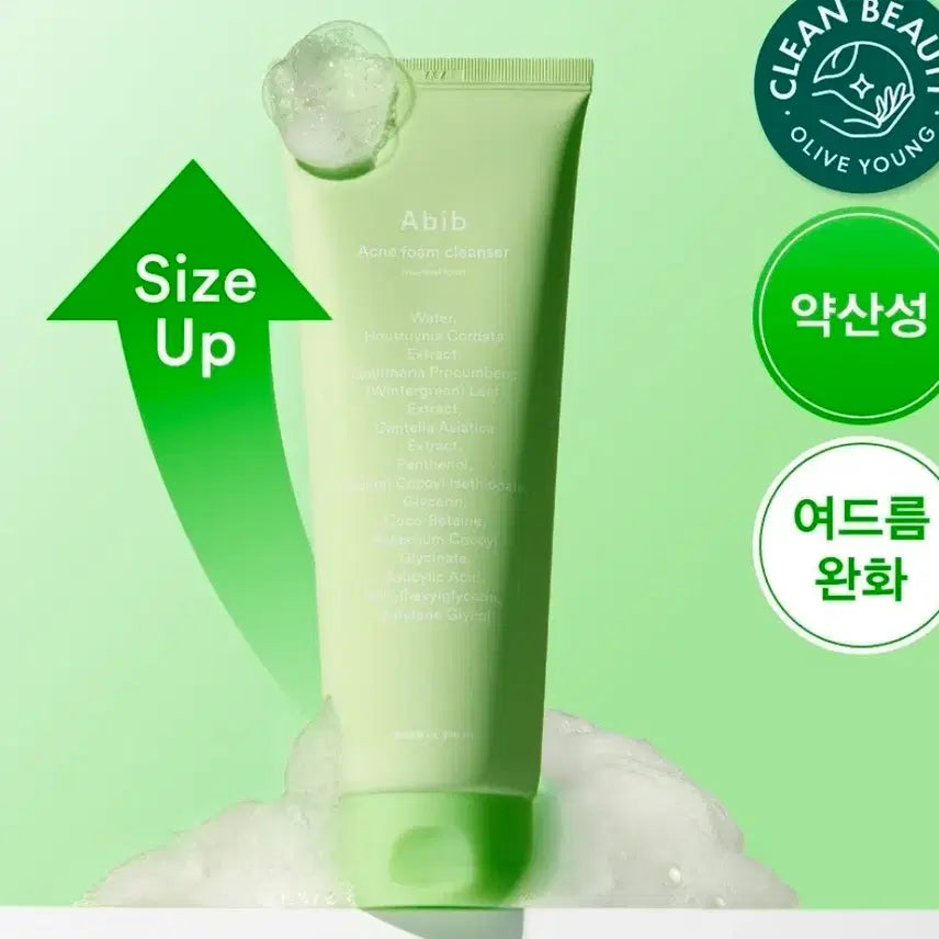 [BUNJANG] Abib Acne Foam Cleanser Houttuynia Cordata 250ml / [약산성저자극] 아비브 아크네 폼 클렌저 어성초 폼 대용량 250ml