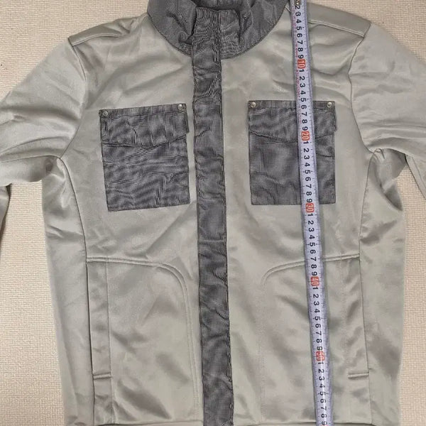 [BUNJANG] Calvin Klein Golf Silver Jacket with Checkered Pocket / 캘빈클라인 골프 자켓