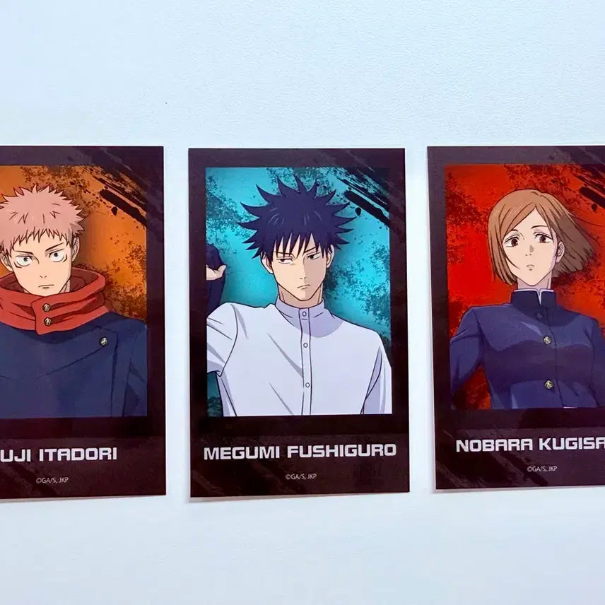 [BUNJANG] Jujutsu Kaisen Exhibition Photocard Bundle Set: Yuji, Megumi, Nobara / [무료배송] 주술회전 애니메이션 전시회 포토카드: 유지, 메구미, 노바라