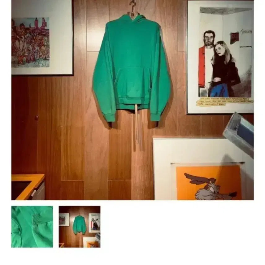 [BUNJANG] Donut Revenge Green Hoodie (Size 2) / 도넛리벤지 무지 그린 후드 2사이즈 새상품