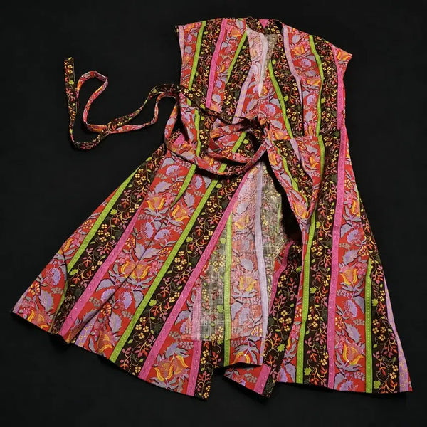 [BUNJANG] Ethnic Wrap Style Long Vest Cardigan / 에스닉 랩 스타일 롱 조끼가디건