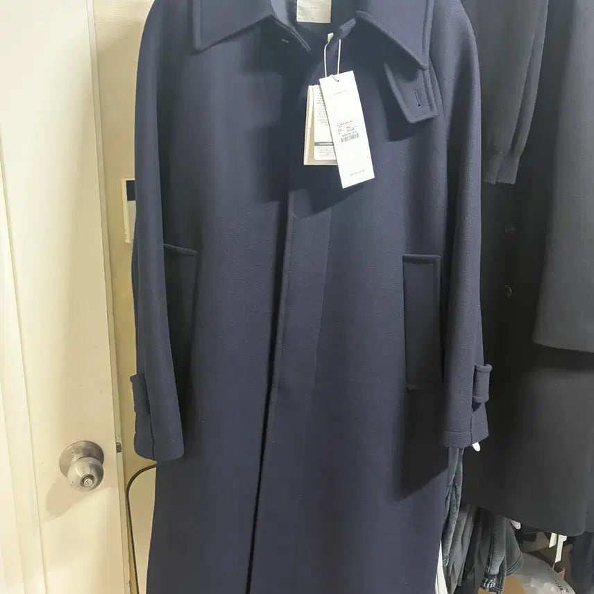 [BUNJANG] VALLIE Mexi Melton Wool Balmacaan Navy M Size / [새상품]벨리에 멕시 멜톤 울 발마칸 코트 네이비  M