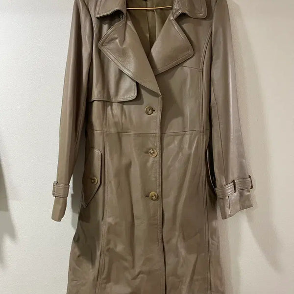 [BUNJANG] ROBO Leather Trench Coat Long Coat / 백만원대 ROBO 트렌치 코트 가죽 롱코트