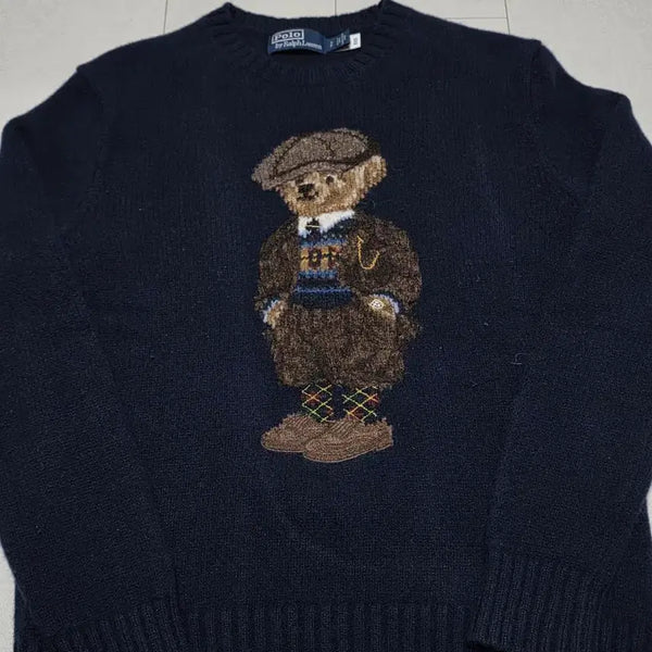 [BUNJANG] Polo Ralph Lauren Bear Knit Navy S / 폴로 베어니트 네이비 s 셜록홈즈 베어