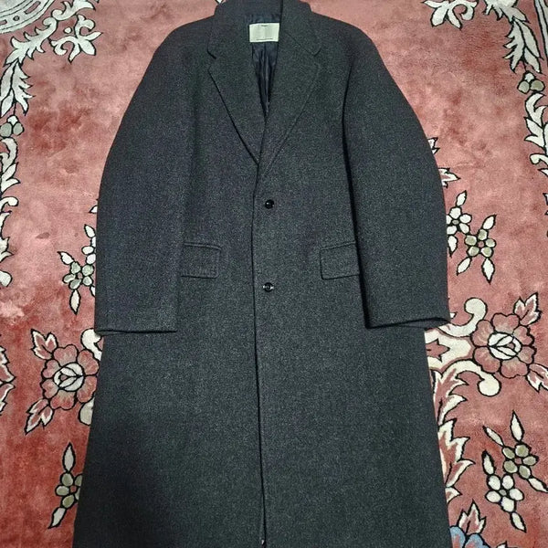 [BUNJANG] Poterry Shetland Single Coat Dark Khaki Size 1 / 포터리 셔틀랜드 싱글코트 1Size 다크카키