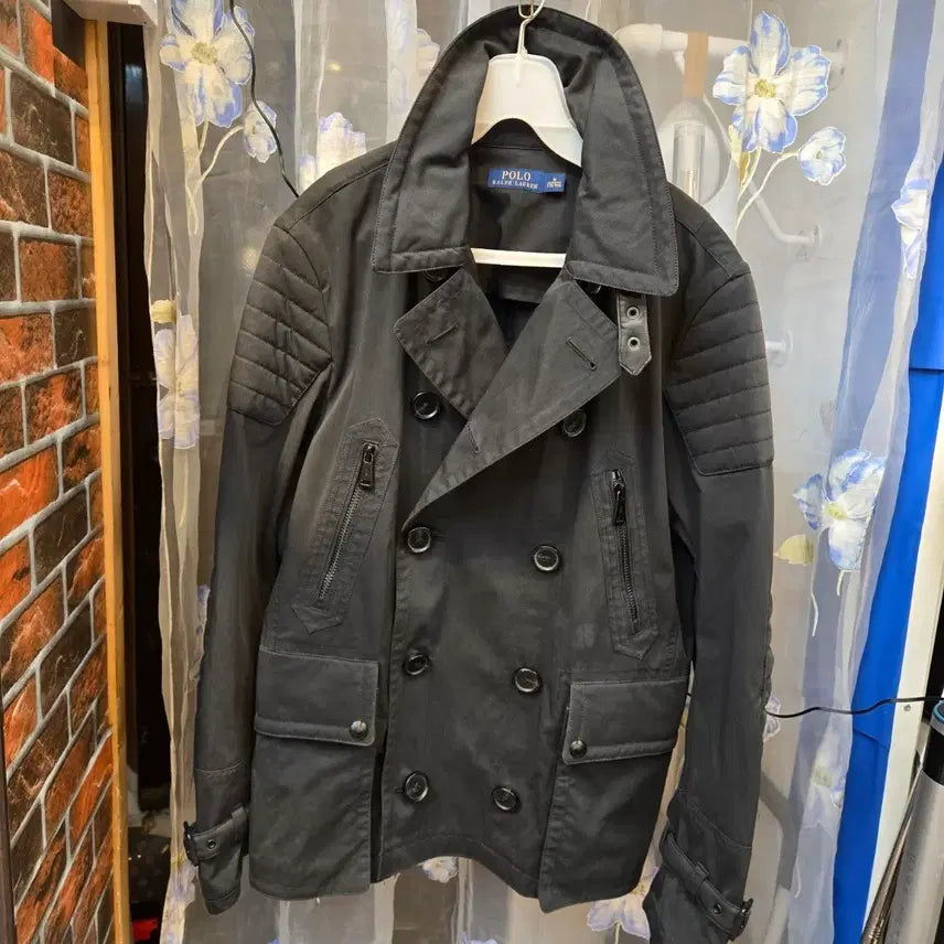[BUNJANG] Polo Ralph Lauren Black Pea Coat Jacket / 폴로 랄프로렌 블랙 피코트 자켓