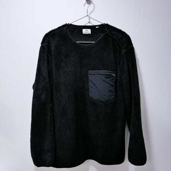 [BUNJANG] Uniqlo Engineered Garments Fleece Pullover Black / (JP/L) 유니클로x엔지니어드 가먼츠 후리스 블랙