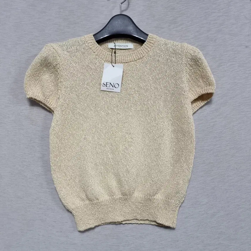 [BUNJANG] New Knit Short Sleeve Top Women's Size 44 / ㅡ새상품 니트반팔 여44 ㅡ0410