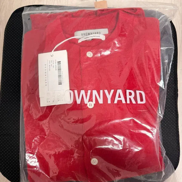 [BUNJANG] Brown Yak Round Cardigan Red Size 005 / 브라운야드 라운드가디건 레드 005 새상품