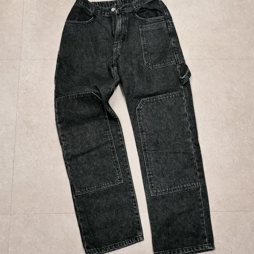[BUNJANG] Obscura Enigma Carpenter Denim Pants Black / (KR/2) 옵스큐라 이니그마 카펜터 데님 팬츠 블랙