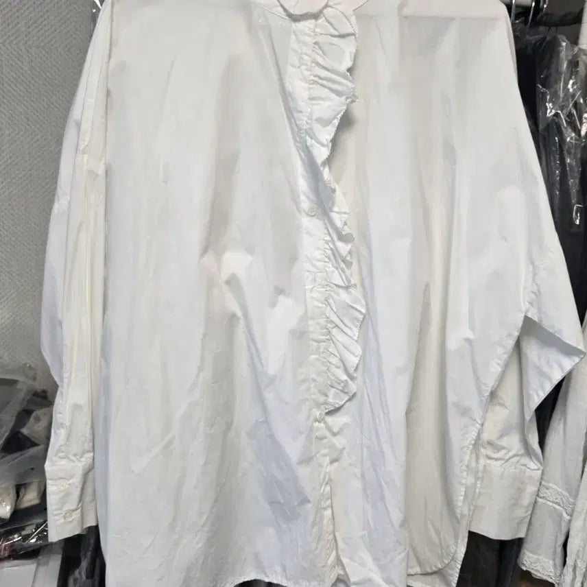 [BUNJANG] ZARA Cotton Frill Shirt / [자라]코튼 프릴 셔프