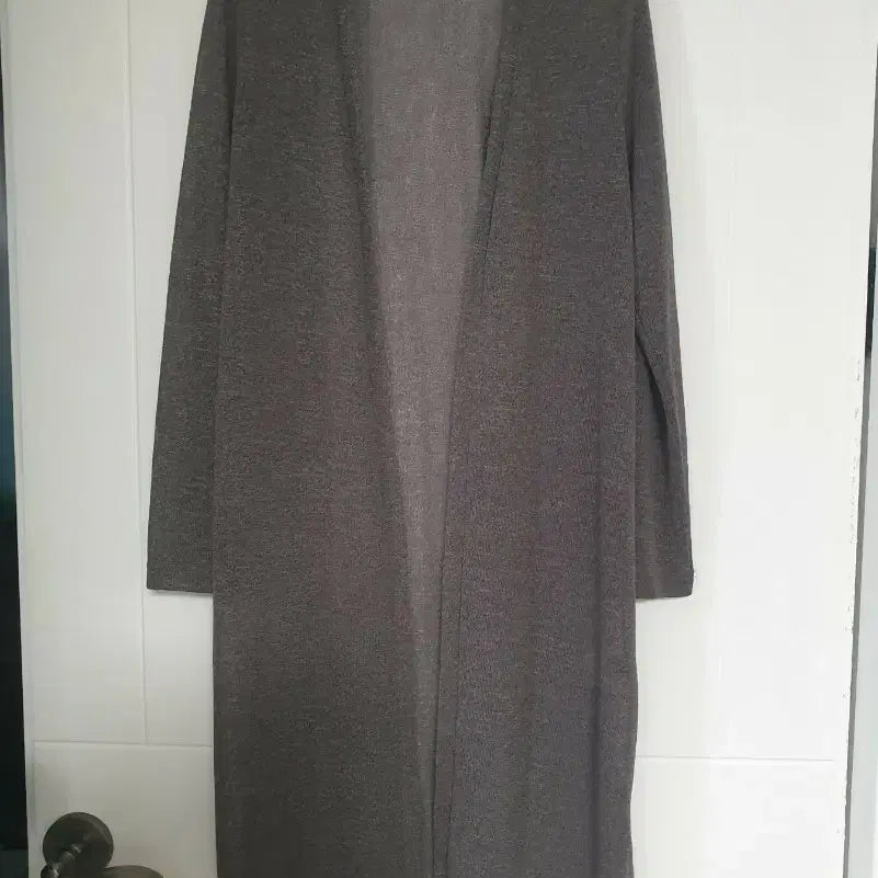 [BUNJANG] Gray Knit Long Cardigan / (새상품)그레이 니트 롱 가디건
