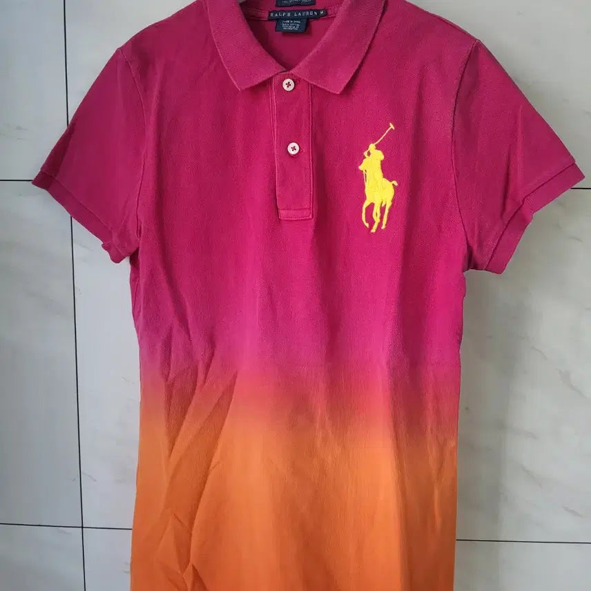 [BUNJANG] Polo Ralph Lauren Women's Slim Fit Short Sleeve T-Shirt - Size M / 폴로 랄프로렌 POLO 여성 슬림핏 반팔 티셔츠 M