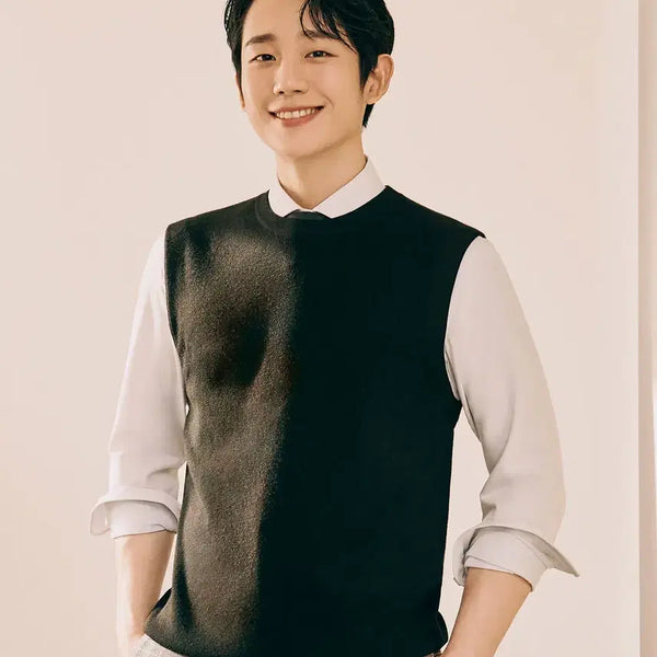 [BUNJANG] ZIOZIA And Z Wool Blend Crew Neck Knit Vest / 지오지아 And Z/앤드지 울 블렌디드 크루넥 니트 베스트 블랙/100