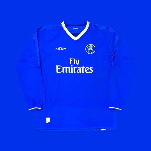 [BUNJANG] Umbro Chelsea FC 2003-2005 Home Long Sleeve Jersey (L) / 정품 엄브로 첼시 유니폼 03 05 홈 긴팔 노마킹 해외 L