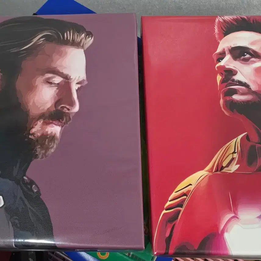 [BUNJANG] Custom Iron Man & Captain America Frame (Sealed) / 주문제작한 아이언맨, 캡틴 액자입니다 (미개봉)