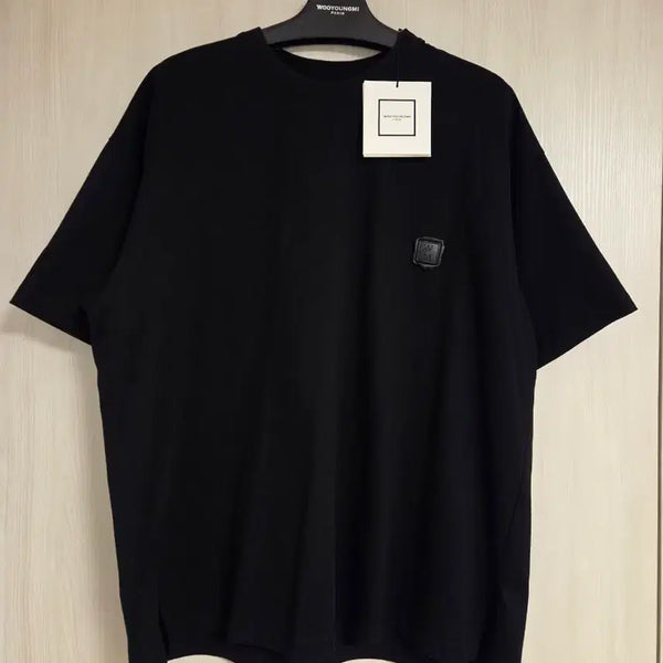 [BUNJANG] Wooyoungmi Black Blur Graphic Short Sleeve T-shirt / 우영미 24FW 블랙 블러 그래픽 반팔 티셔츠 48