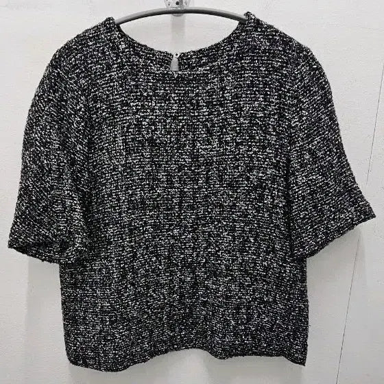 [BUNJANG] Massimo Dutti Tweed Knit Short Sleeve Top / 마시모두띠 트위드 니트 반팔
