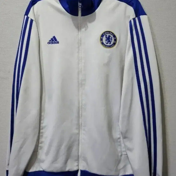[BUNJANG] Adidas Chelsea White/Blue Track Top Jersey Zip-up / 아디다스 첼시 흰파 트랙탑 져지집업 95~100 M~L