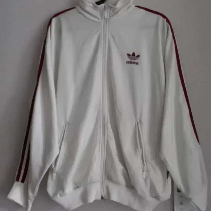 [BUNJANG] Adidas 80s-90s Burgundy White-Red Track Top Zip-Up Jersey 105-110 / 아디다스 초희귀 80~90년도 버건디 흰빨 트랙탑 져지집업 105~110