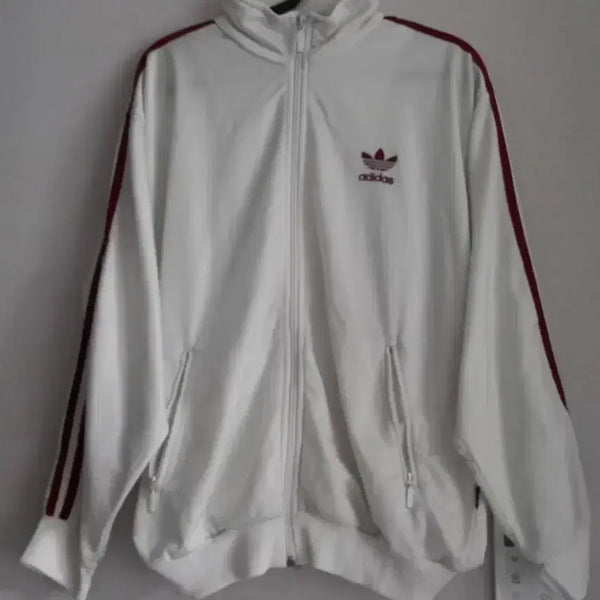 [BUNJANG] Adidas 80s-90s Burgundy White-Red Track Top Zip-Up Jersey 105-110 / 아디다스 초희귀 80~90년도 버건디 흰빨 트랙탑 져지집업 105~110