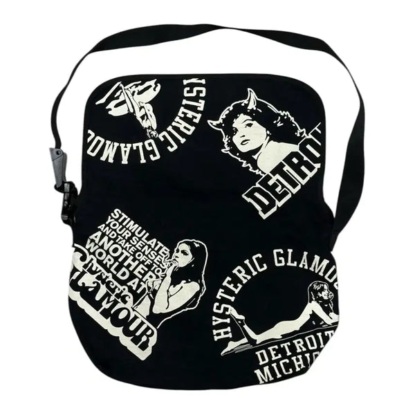 [BUNJANG] Hysteric Glamour Iconic Pattern Large Shoulder Messenger Bag / 히스테릭 글래머 아이코닉 패턴 대형 숄더백 메신저백 가방