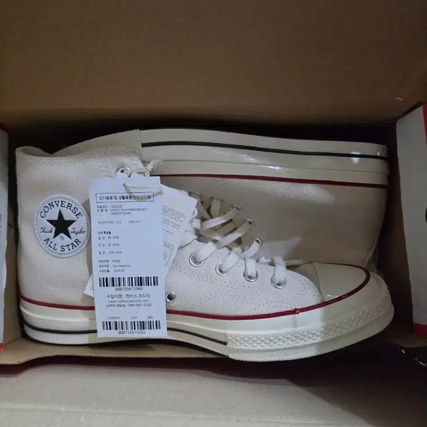 [BUNJANG] Converse Chuck 70 Parchment High Top Sneakers / [새상품/280]컨버스 척70 파치먼트 하이 척테일러 70 아이보리