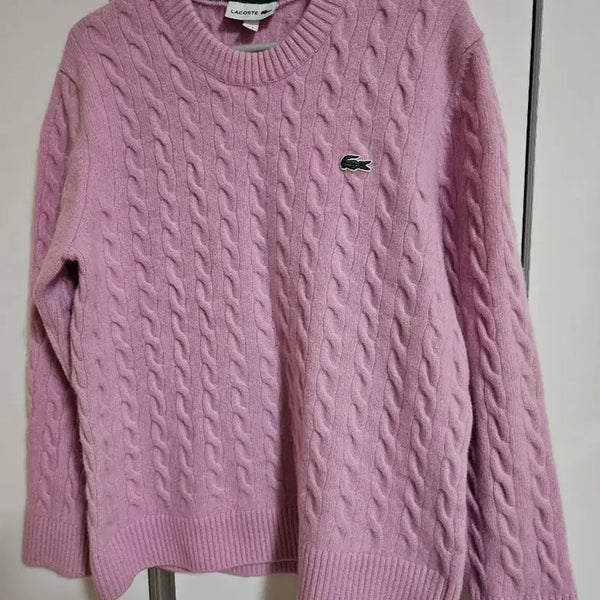 [BUNJANG] Lacoste Men's Cable Knit T-Shirt / 라코스테 남 니트티셔츠