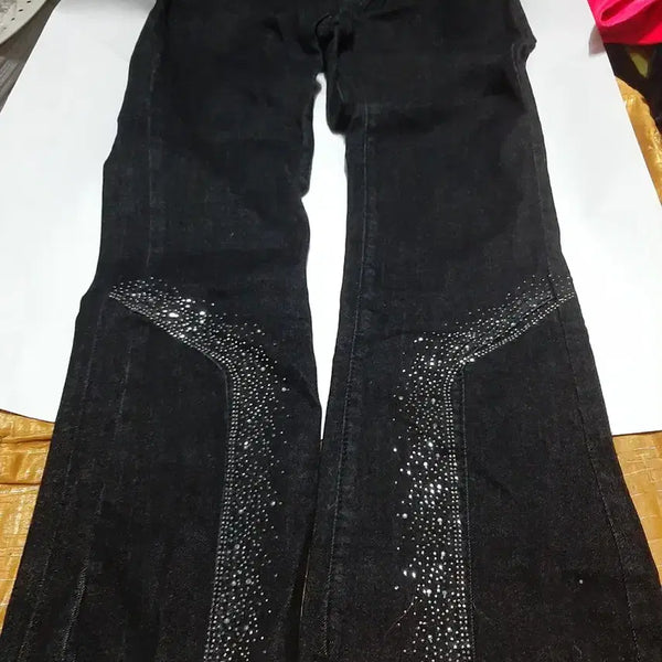 [BUNJANG] Cubic Dark Wash Stretch Denim Jeans / [새상품] 큐빅 스판 데님 진청바지/ Size 27(M)