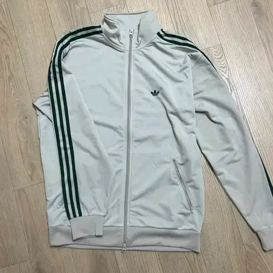 [BUNJANG] Adidas Track Top White/Green / 아디다스 삼선 트랙탑 화이트/그린