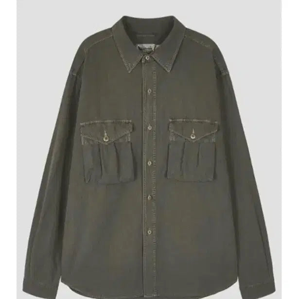 [BUNJANG] Apophenian Havarti Pigment-dyed Lumberjack Shirt Olive / [XL]아포페니안 하바티 피그먼트다잉 럼버잭셔츠 올리브