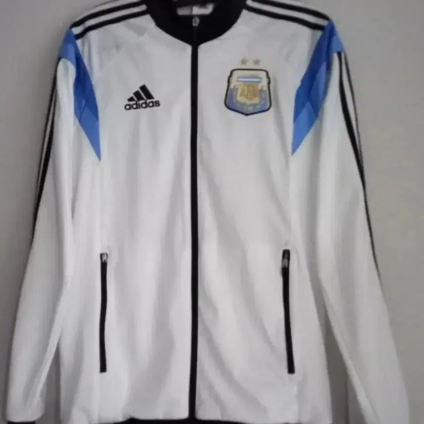 [BUNJANG] Adidas Argentina White Track Top Jersey Zip-up XL / 아디다스 희귀 대장급 아르헨티나 흰검 화이트 트랙탑 져지집업  95/XL