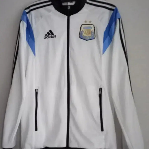 [BUNJANG] Adidas Argentina White Track Top Jersey Zip-up XL / 아디다스 희귀 대장급 아르헨티나 흰검 화이트 트랙탑 져지집업  95/XL