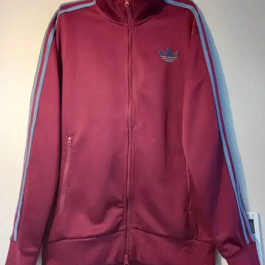 [BUNJANG] Adidas Rare Burgundy Track Top Jersey Zip-Up Size S / 아디다스 희귀 대장급 버건디 와인 트랙탑 저지 져지집업 90/S