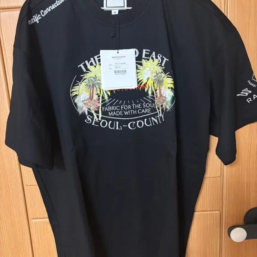 [BUNJANG] Wooyoungmi Black Short Sleeve T-shirt Printing / 우영미 25ss 블랙 반팔 티셔츠 프린팅 48사이즈
