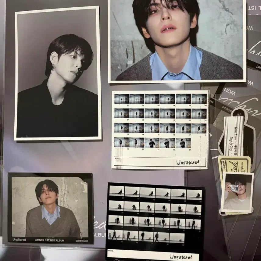 [BUNJANG] Wonpil Unfiltered Photo & POB Poster & Sticker Bundle Set / 원필 언필터드 포토&특전 포스터&스티커 일괄
