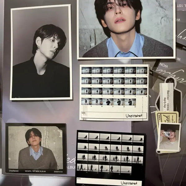 [BUNJANG] Wonpil Unfiltered Photo & POB Poster & Sticker Bundle Set / 원필 언필터드 포토&특전 포스터&스티커 일괄