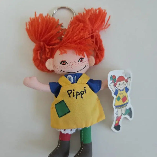 [BUNJANG] Pippi Longstocking Doll Keychain - New & Rare / [새상품] 말괄량이 삐삐 인형 키링 빈티지 인형 소품샵