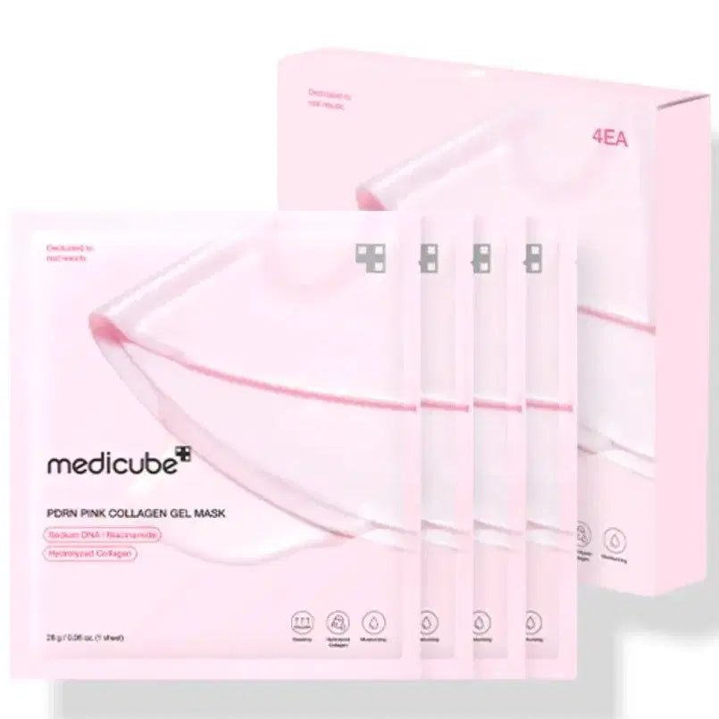[BUNJANG] Medi Cube PDRN Pink Collagen Gel Mask 2 Box Set / 메디큐브 피디알엔 핑크 콜라겐 겔 마스크 2box(8매입)