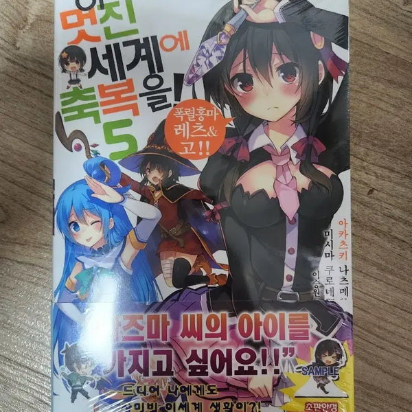 [BUNJANG] KonoSuba Vol. 5 First Edition Sealed Light Novel / 코노스바 5권 초판미개봉 라노벨
