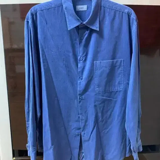 [BUNJANG] My Library Corduroy Shirt - Blue L / 마이라이브러리 코듀로이셔츠 블루L (105사이즈감)
