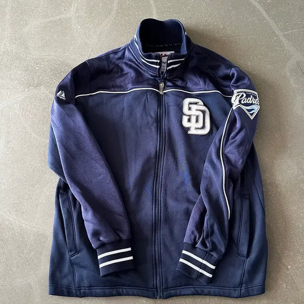 [BUNJANG] Majestic San Diego Padres Track Jersey Jacket / Majestic 마제스틱 트랙 저지 자켓